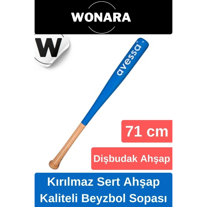 Premium Özel Üretim Dayanıklı Kırılmaz Ahşap 71 cm Mükemmel Kavrayışlı Kaliteli Beyzbol Sopası