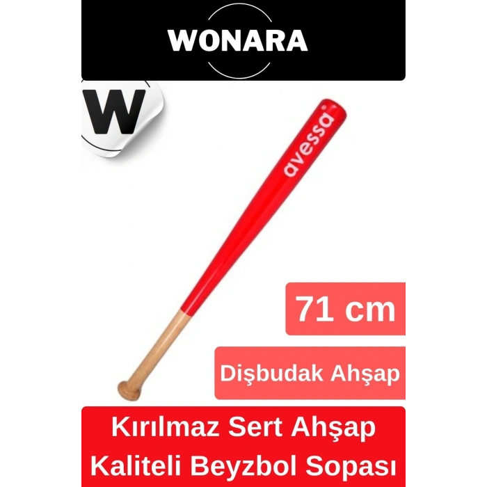 Özel Üretim Dayanıklı Kırılmaz Ahşap 71 cm Mükemmel Kavrayışlı Kaliteli Beyzbol Sopası