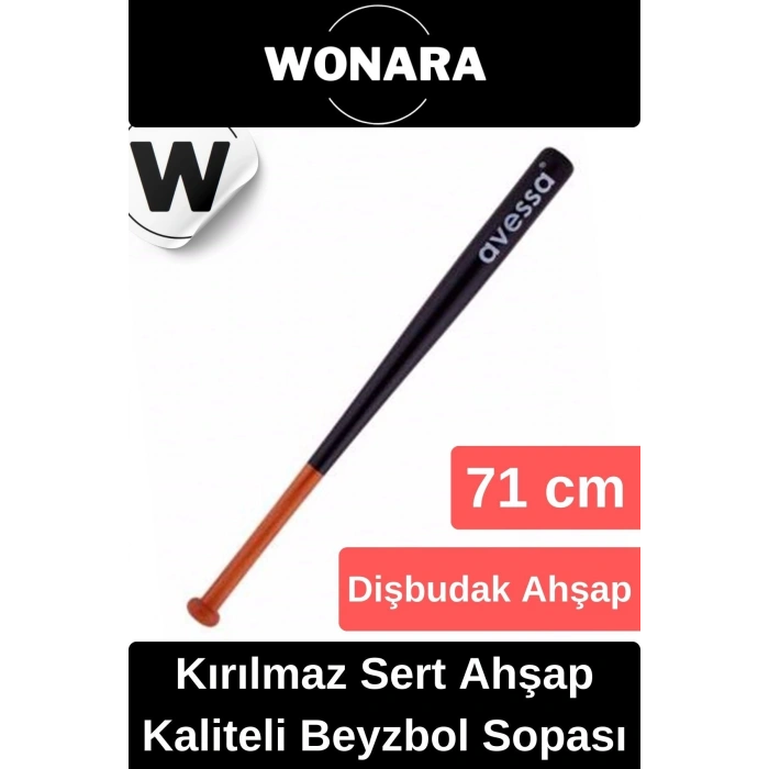 Özel Üretim Dayanıklı Kırılmaz Ahşap 71 cm Mükemmel Kavrayışlı Kaliteli Beyzbol Sopası