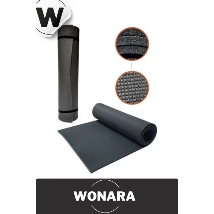 Pratik Taşıma Askılı Kaymaz Yüzeyli Çift Yönlü Fitness Yoga Matı Kamp Çadır Spor Minderi 150x50 Cm