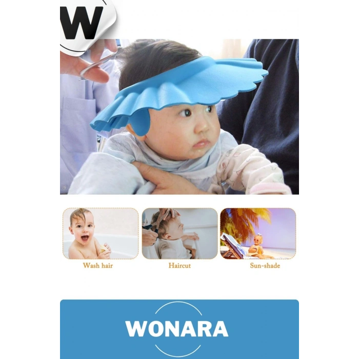 Ayarlanabilir Düğmeli Bebek Duş Şapkası Göze Su Kaçırmayan Banyo Küveti İçin Banyo Başlığı