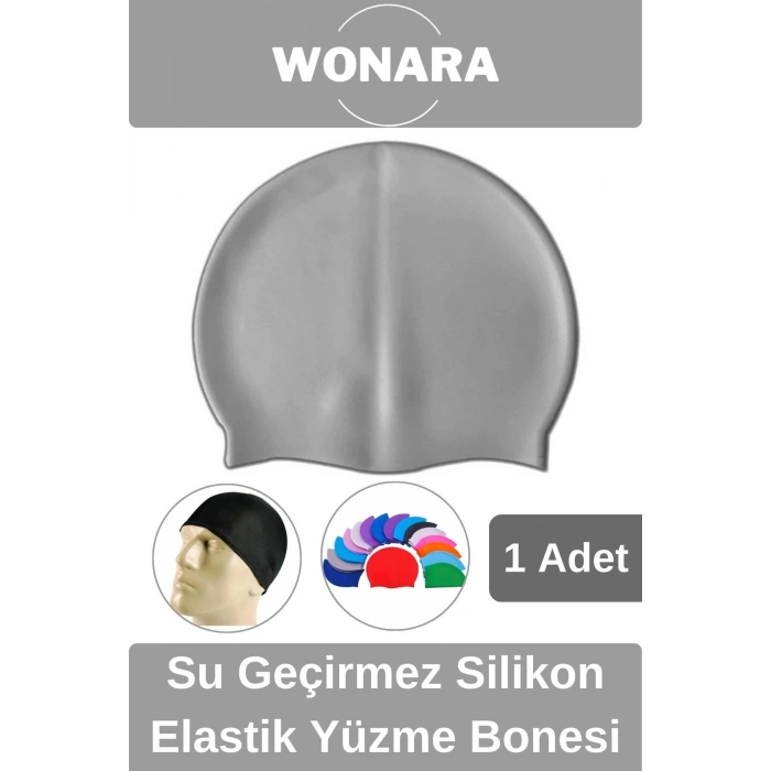 Özel Tasarım Kaymaz Suya Dayanıklı Sızdırmaz Silikon Elastik Şapka Havuz ve Deniz İçin Yüzme Bonesi