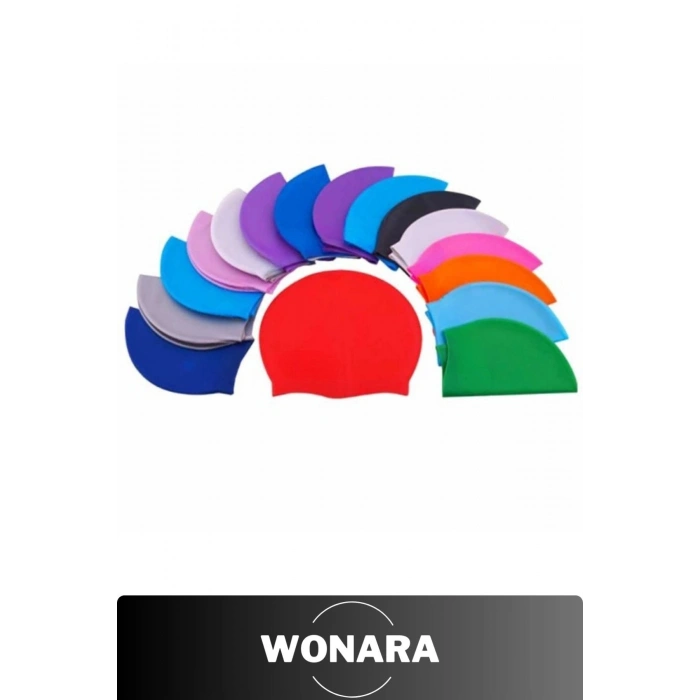 Özel Tasarım Kaymaz Suya Dayanıklı Sızdırmaz Silikon Elastik Şapka Havuz ve Deniz İçin Yüzme Bonesi