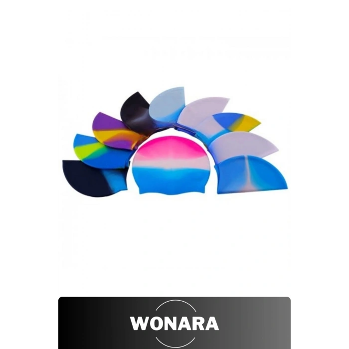 Özel Tasarım Kaymaz Suya Dayanıklı Sızdırmaz Silikon Elastik Şapka Havuz ve Deniz İçin Yüzme Bonesi