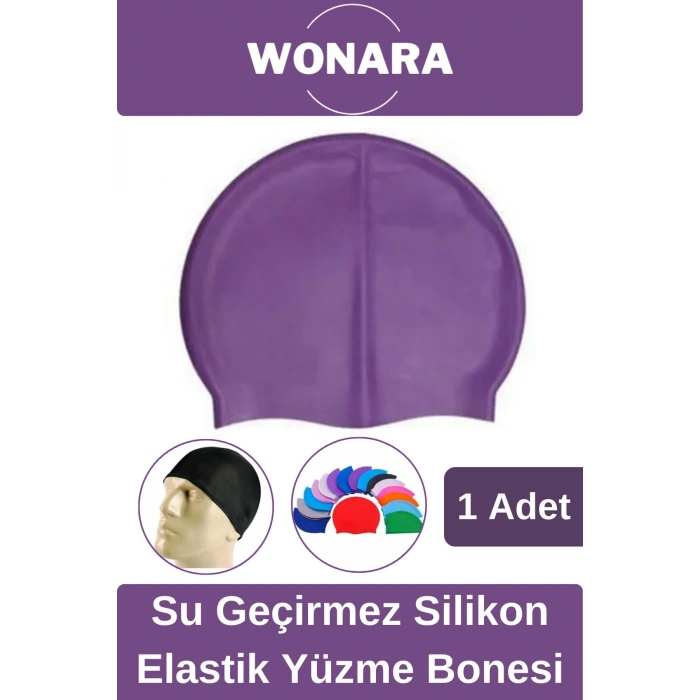 Özel Tasarım Kaymaz Suya Dayanıklı Sızdırmaz Silikon Elastik Şapka Havuz ve Deniz İçin Yüzme Bonesi