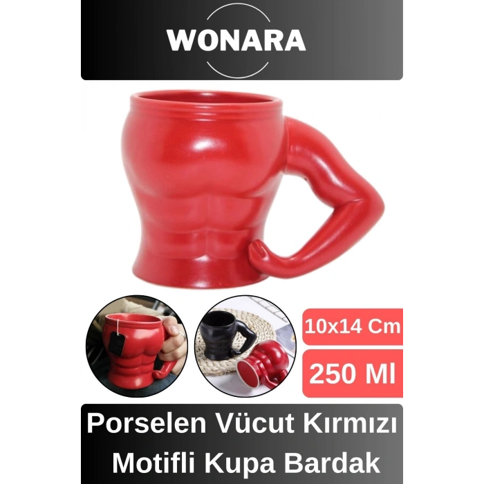 Özel Tasarım Sevgili Arkadaş Şık ve Dekoratif Hediyelik Porselen Vücut Motifli Kupa Bardak