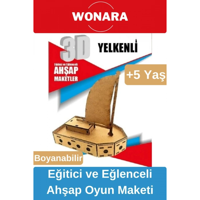 3D Eğitici Zeka Geliştirici Boyanabilir Ahşap Puzzle - Ebeveyn ve Çocuk İçin Demonte Oyun Maketi
