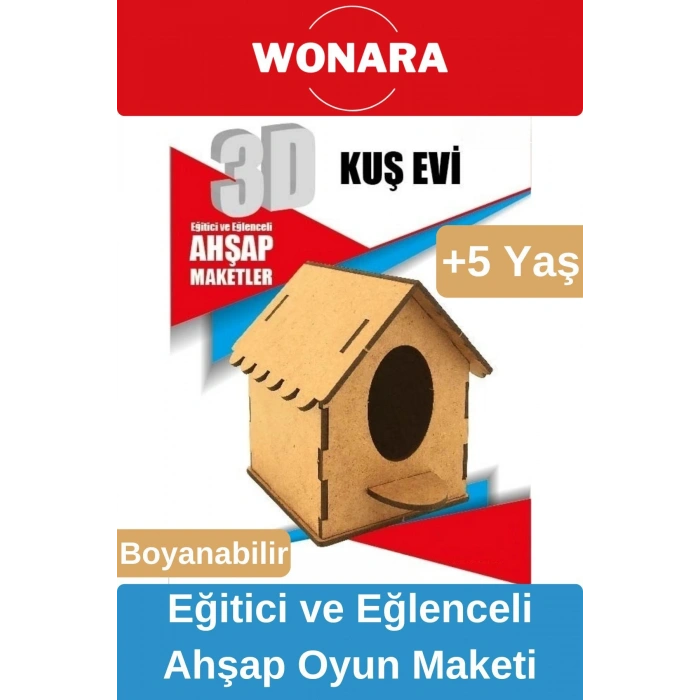 3D Eğitici Zeka Geliştirici Boyanabilir Ahşap Puzzle - Ebeveyn ve Çocuk İçin Demonte Oyun Maketi