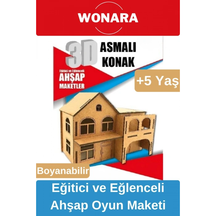 3D Eğitici Zeka Geliştirici Boyanabilir Ahşap Puzzle - Ebeveyn ve Çocuk İçin Demonte Oyun Maketi