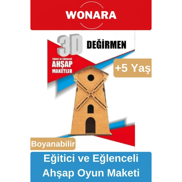 3D Eğitici Zeka Geliştirici Boyanabilir Ahşap Puzzle - Ebeveyn ve Çocuk İçin Demonte Oyun Maketi