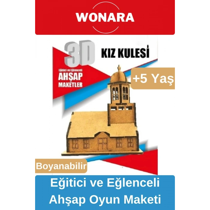 3D Eğitici Zeka Geliştirici Boyanabilir Ahşap Puzzle - Ebeveyn ve Çocuk İçin Demonte Oyun Maketi