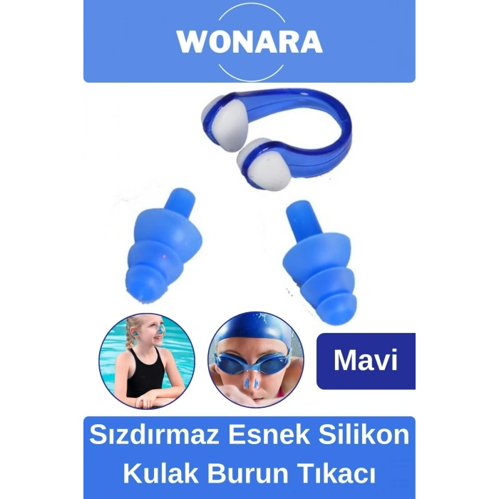 Özel Tasarım Suya Dayanıklı Yıkanabilir Kaymaz Sızdırmaz Esnek Silikon Kulak Burun Tıkacı