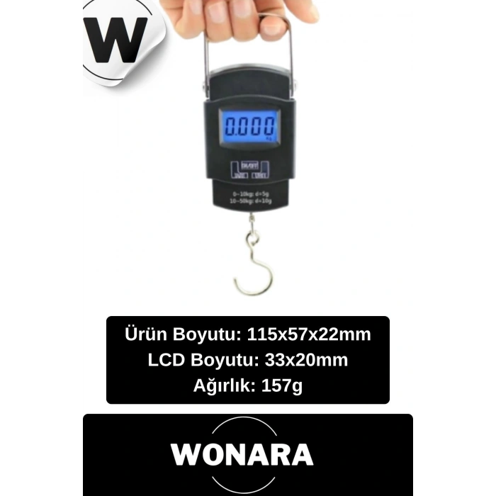 Deluxe Dijital LCD Ekranlı Taşınabilir Bagaj Tartısı Seyahat İçin Çok Amaçlı Bavul Ağırlık Ölçer