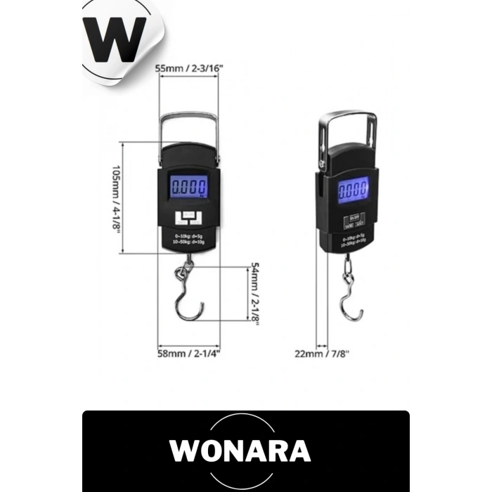 Deluxe Dijital LCD Ekranlı Taşınabilir Bagaj Tartısı Seyahat İçin Çok Amaçlı Bavul Ağırlık Ölçer