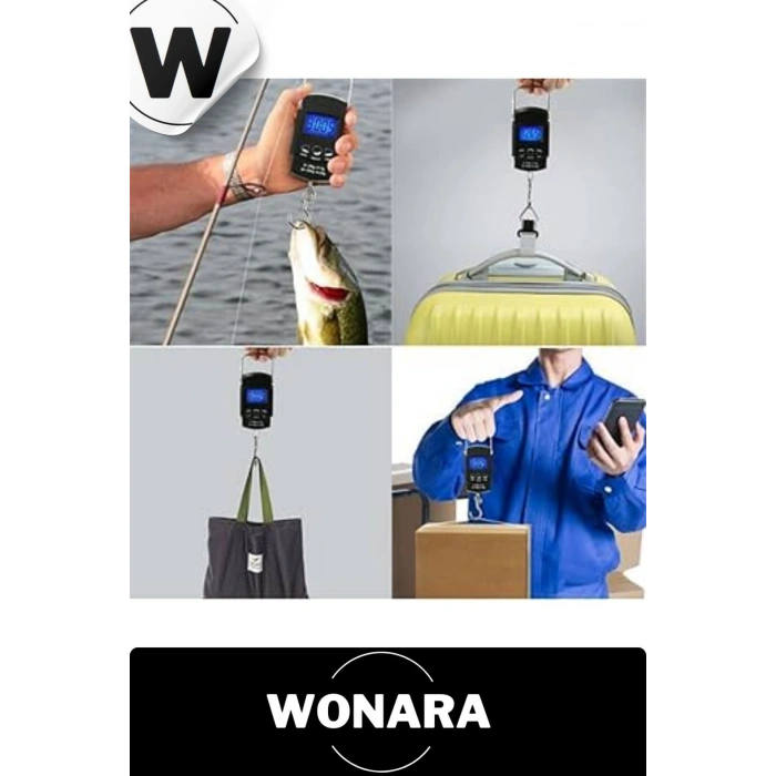 Deluxe Dijital LCD Ekranlı Taşınabilir Bagaj Tartısı Seyahat İçin Çok Amaçlı Bavul Ağırlık Ölçer