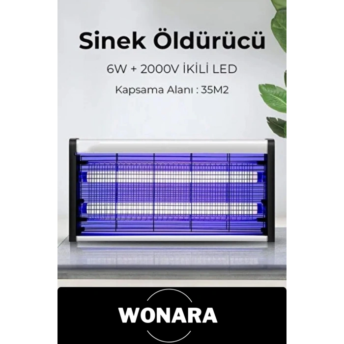 Premium Güçlü Ultraviyole Işıklı Ev Duvar Tipi Haşere Böcek Öldürme Lambası Sinek Sivrisinek Tuzağı