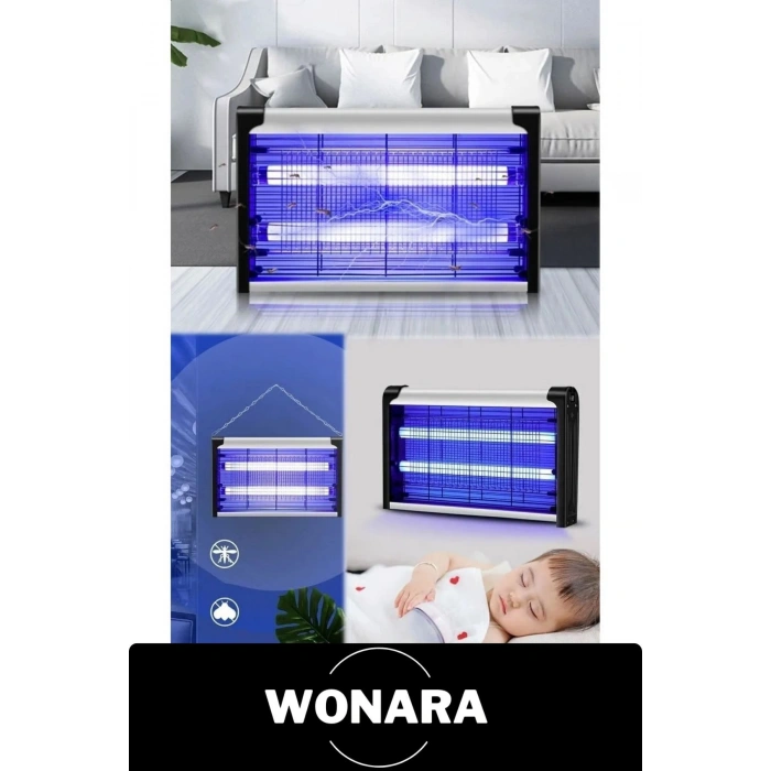 Premium Güçlü Ultraviyole Işıklı Ev Duvar Tipi Haşere Böcek Öldürme Lambası Sinek Sivrisinek Tuzağı