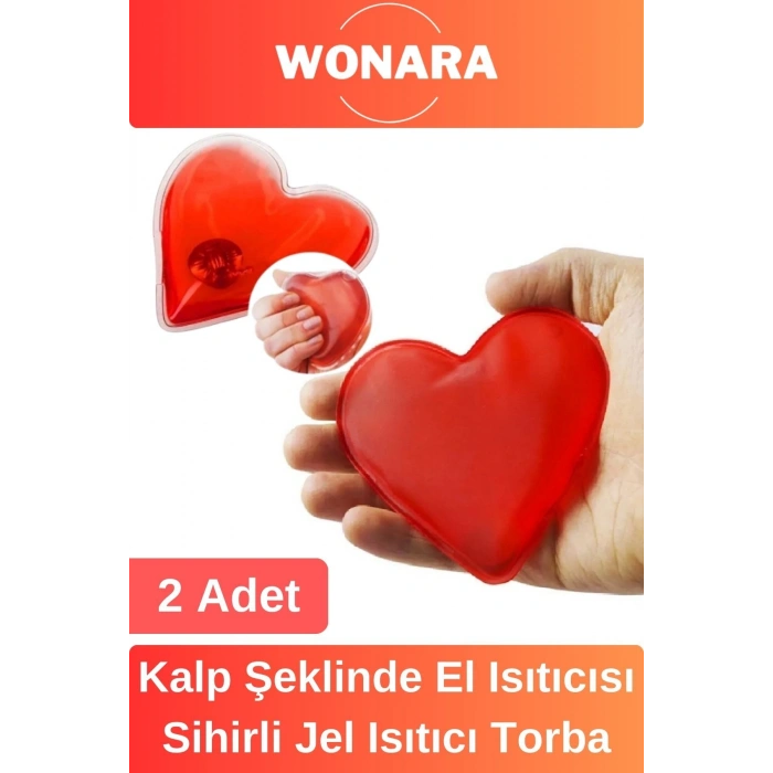 Özel Tasarım Tekrar Kullanılabilir Kalp Şeklinde Sıvı Jel Isıtıcı Taşınabilir Cep Sobası 2li Set