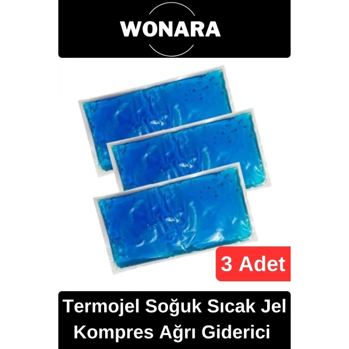 #Termojel Çok Amaçlı Yeniden Kullanılabilir Soğuk Sıcak Jel Kompres Ağrı Giderici Paketi 3 Adet