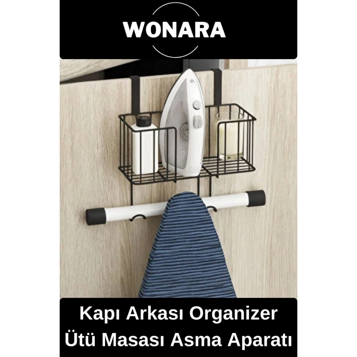#Askılık Premium Organizer Raf Kolay Montajlı Dayanıklı Sağlam Kapı Arkası Ütü Masası Asma Aparatı