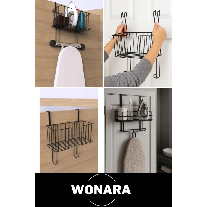#Askılık Premium Organizer Raf Kolay Montajlı Dayanıklı Sağlam Kapı Arkası Ütü Masası Asma Aparatı