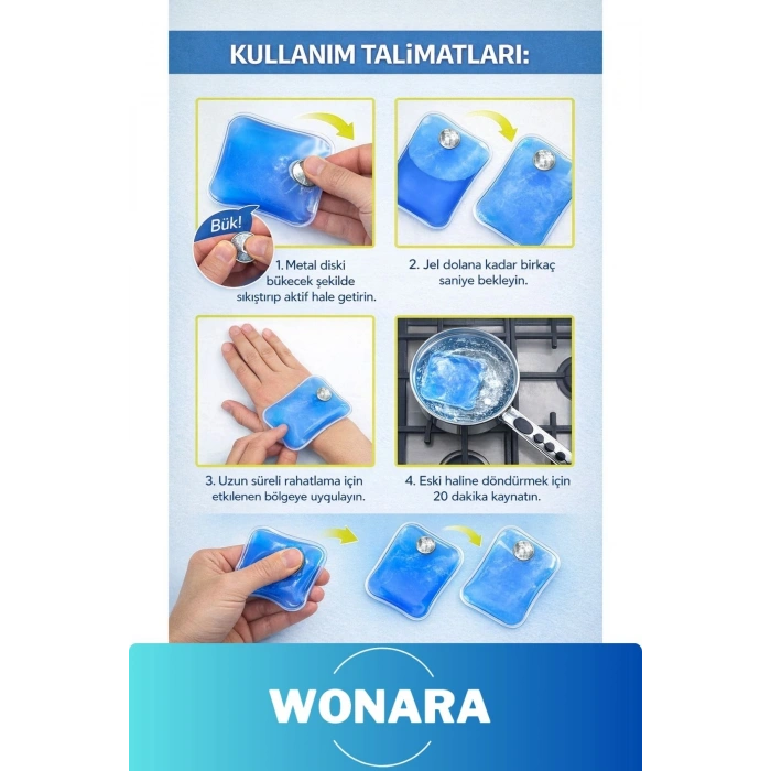 #CepSobası Deluxe Soğuk Havada Sihirli Kışlık Avuç İçi Yeniden Kullanımlı Kare Şeklinde Jel Isıtıcı