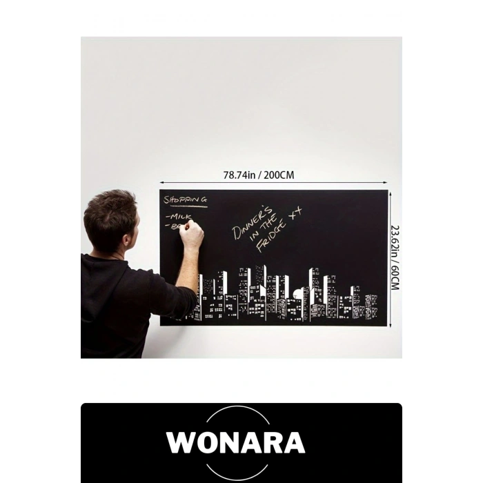 #Blackboard Silinebilir Yazılabilir Rulo Kendinden Yapışkanlı Büyük Boy Yaz Sil Kara Tahta Sticker