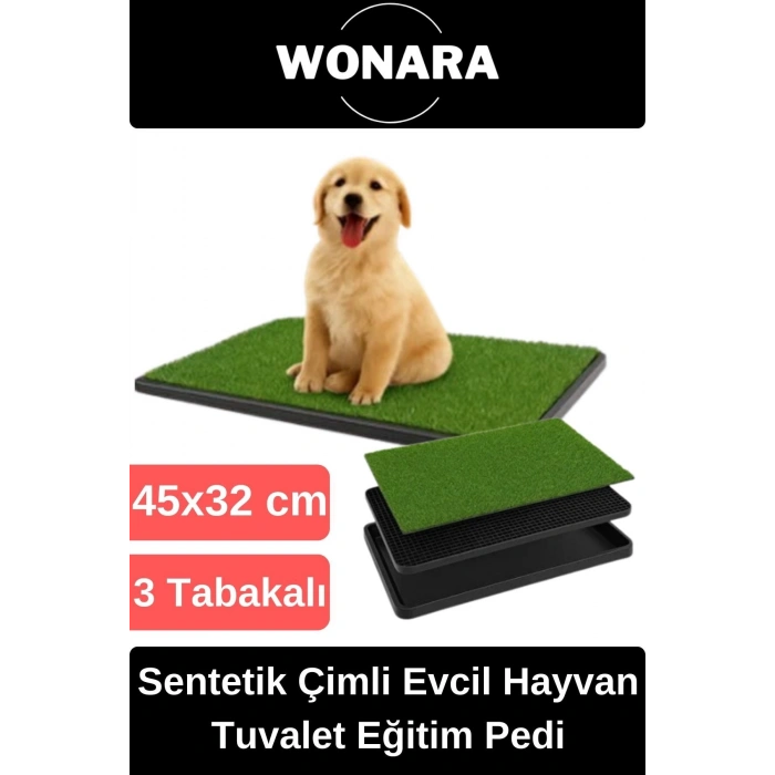 #KöpekEğitim Yıkanabilir Çok Katmanlı Evcil Hayvan Yavru Köpek Tuvalet Eğitim Sentetik Çim Halı Pedi