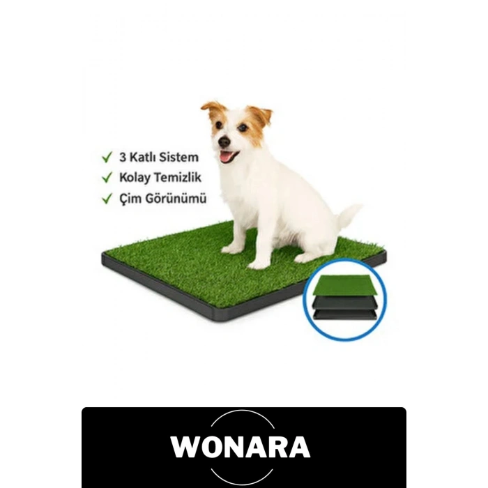 #KöpekEğitim Yıkanabilir Çok Katmanlı Evcil Hayvan Yavru Köpek Tuvalet Eğitim Sentetik Çim Halı Pedi