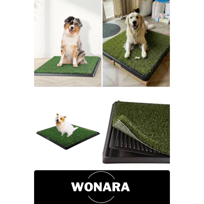 #KöpekEğitim Yıkanabilir Çok Katmanlı Evcil Hayvan Yavru Köpek Tuvalet Eğitim Sentetik Çim Halı Pedi