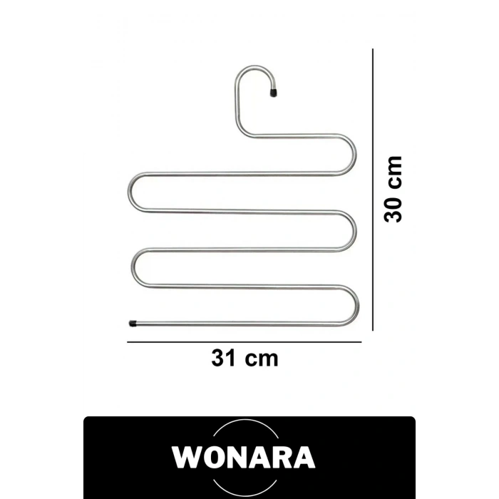 #Askılık Çok Katlı Dolap İçi Kaymaz Alan Kazandıran Düzenleyici Paslanmaz Krom Pantolon Eşarp Askısı