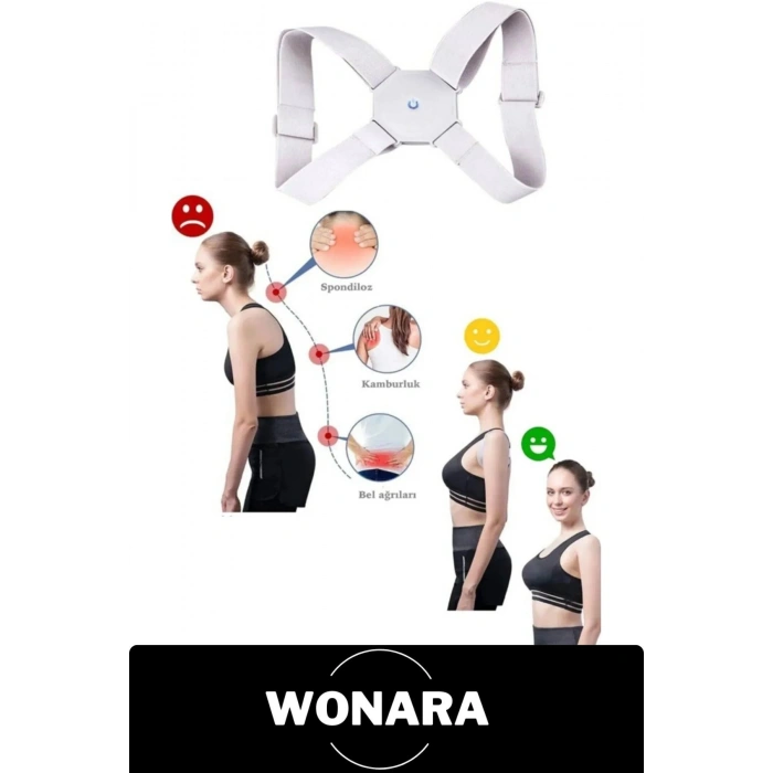 #Korse Elektronik Ortopedik Sırt Omuz Ayarlanabilir Şarjlı Sensörlü Titreşimli Dik Duruş Korsesi