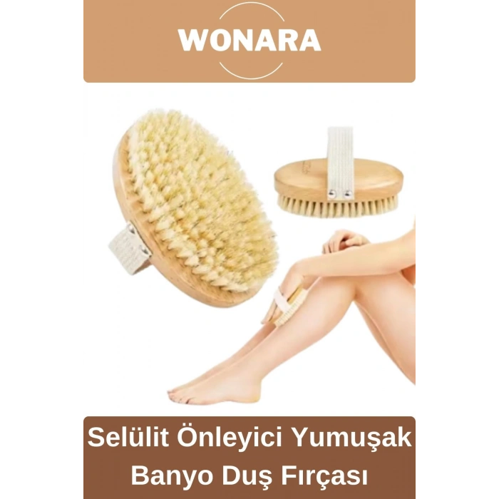 #BanyoFırça Doğal Peeling %100 Doğal Selülit Önleyici Yumuşak Vücut Masaj At Kılı Banyo Fırçası