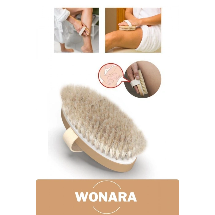 #BanyoFırça Doğal Peeling %100 Doğal Selülit Önleyici Yumuşak Vücut Masaj At Kılı Banyo Fırçası