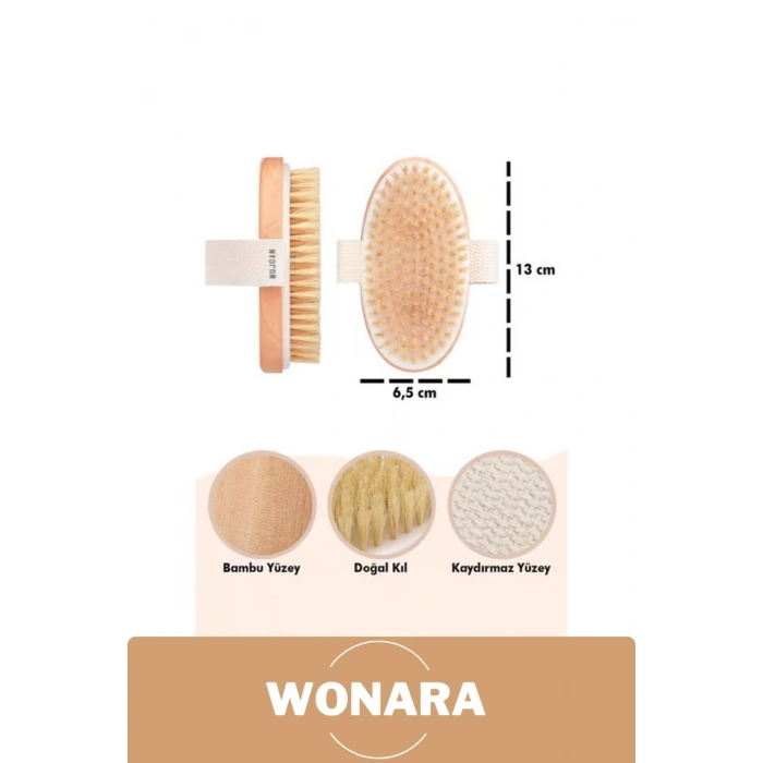 #BanyoFırça Doğal Peeling %100 Doğal Selülit Önleyici Yumuşak Vücut Masaj At Kılı Banyo Fırçası