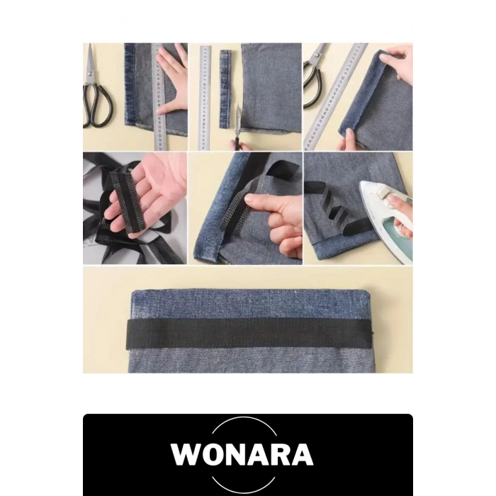 #BantPaça Polyester Kumaş Kaynaştırma Sıcakta Eriyen Kendinden Yapışkanlı Pantolon Kıvırma Şeridi