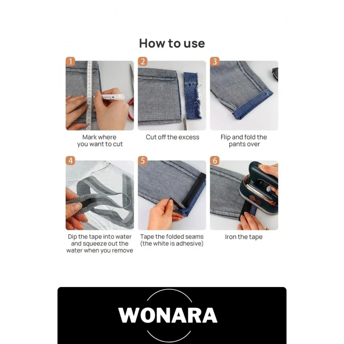 #BantPaça Polyester Kumaş Kaynaştırma Sıcakta Eriyen Kendinden Yapışkanlı Pantolon Kıvırma Şeridi