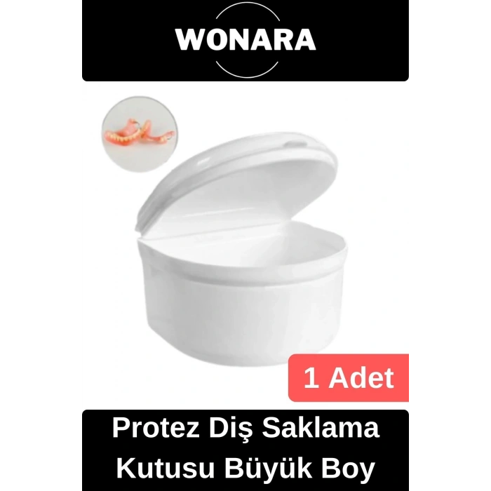 #Diş Kapaklı Dayanıklı Plastik Hijyenik Gece Plak Tat İçermez Protez Diş Saklama Kutusu Büyük Boy