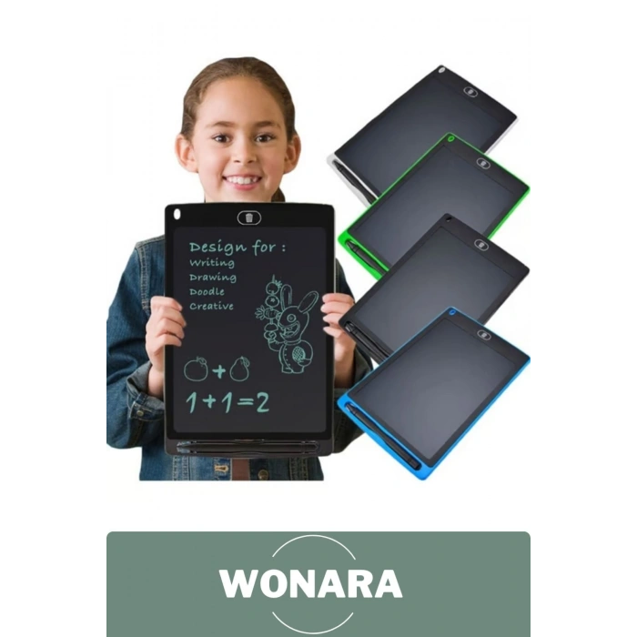 Deluxe Elektronik Grafik Yazma Tahtası Kalemli Silinebilir Not Çizim Panosu Eğitici Tablet 8,5 Inç