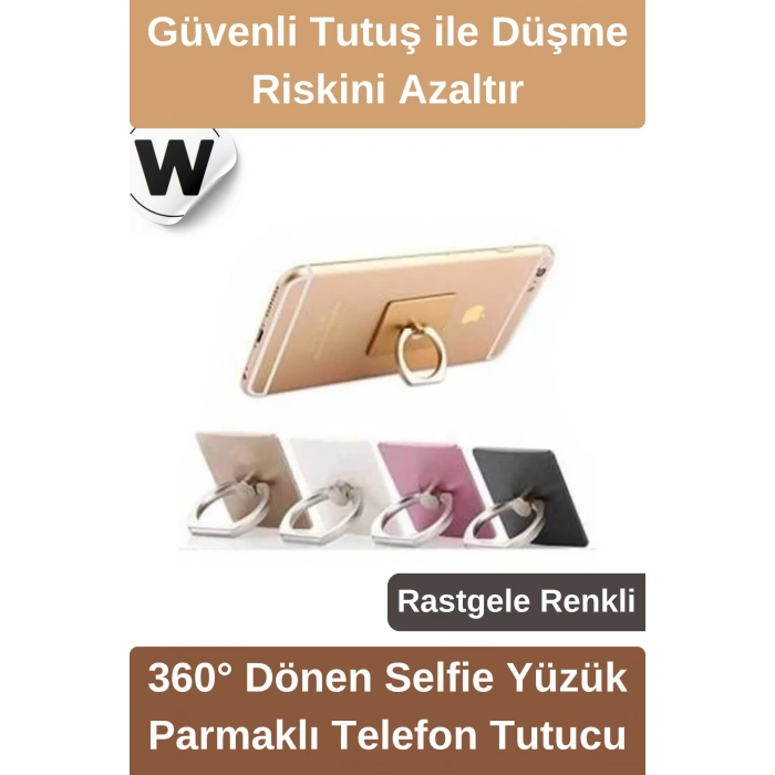 #TelefonTutucu 360 Derece Dönen Telefon Tutucu Parmak Soket Selfie Yüzük Standı Universal Uyumlu Güvenli Kavrama Yapışkanlı Tablet Destekli Pratik Mobil Aksesuar Tek Elle Kullanım Aparatı