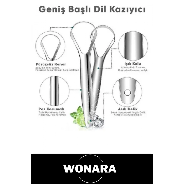#DilTemizleyici Paslanmaz Çelik Dil Temizleyici Ergonomik Ağız Bakım Aparatı Uzun Ömürlü Dayanıklı Hijyenik Kolay Temizlenebilir Dil Kazıyıcı Kötü Koku Giderici Profesyonel Temizlik Aracı