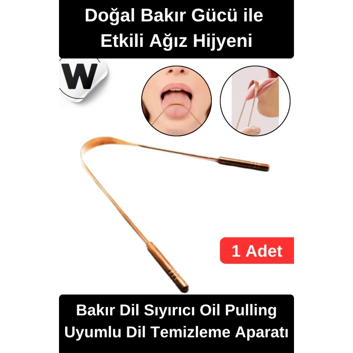 #DilTemizleyici Bakır Dil Sıyırıcı Oil Pulling Uyumlu Ağız Kokusu Giderici Plak Temizleyici Hijyenik Ergonomik Antibakteriyel Esnek Dil Temizleme Aparatı Sağlıklı Ağız Bakım Fırçası