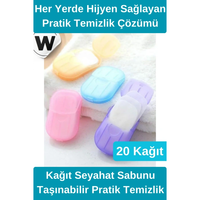 #KağıtSabun Özel Üretim Kağıt Seyahat Sabunu Kamp Outdoor Hijyenik Taşınabilir Pratik Temizlik Yaprak Sabun Suda Çözünebilen Eco Friendly El Temizleme Aparatı Kompakt Kutulu 20 Adet Kağıt Sabun