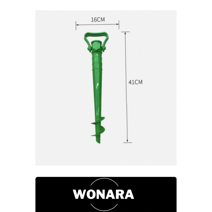 #ŞemsiyeKazığı Plastik Şemsiye Sabitleme Kazığı Dayanıklı Spiral Zemin Sabitleyici Ayarlanabilir Kamp Plaj Bahçe Şemsiye Direk Tutucu Kolay Kurulumlu 41cm Uzunluk 16cm Genişlik Aparatı