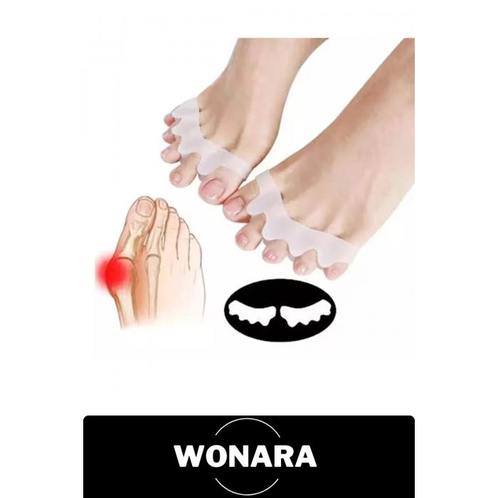 #Parmak Ayırıcı Silikon Hallux Valgus Gece Ateli Ortopedik Ayak Parmak Ayırıcı Kemik Düzeltici Makaralı Bunyon Koruyucu Yıkanabilir Esnek Destek Aparatı Rahat Kullanım Ayak Bakım Ürünü