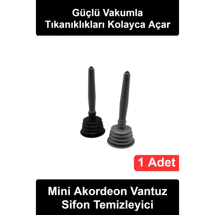 #LavaboPompası Körüklü Lavabo Pompası Küçük Boy Vakumlu Tıkanıklık Açıcı Mutfak Evye Banyo Duş Gider Açma Aparatı Saplı Pratik Esnek Plastik Kauçuk Gövdeli Siyah Gri Karışık Renk Ev Temizlik Ürünü