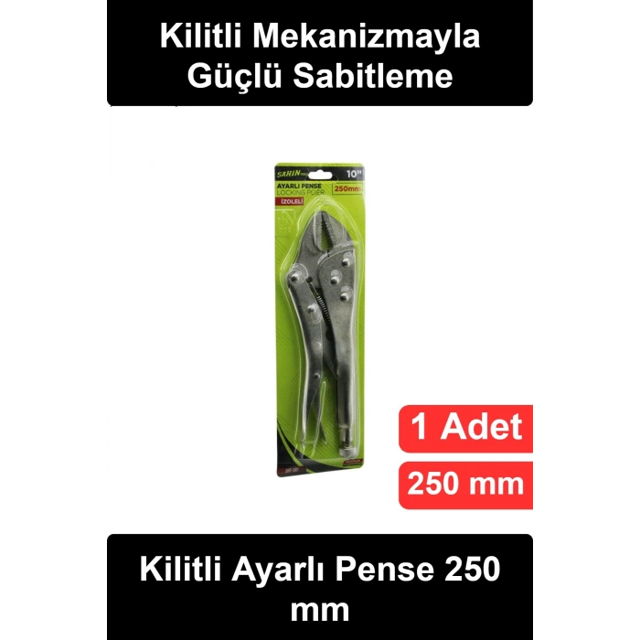 #AyarlıPense 10 İnç 250 mm Kilitli Ayarlı Pense Ayarlanabilir Çeneli Metal Gövde Sabitleme ve Sıkıştırma Aleti Atölye Tamirat Montaj Kaynak İşleri İçin Parça Tutucu Kıskaç Hırdavat Usta Kerpeteni