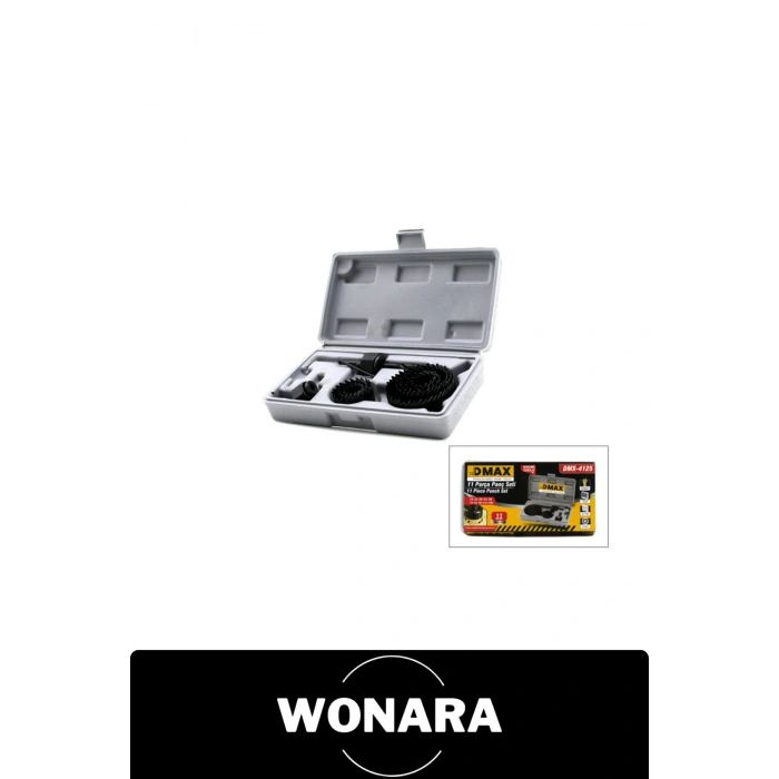 #PançSeti Buat Açma Panç Seti 11 Parça Delik Açıcı Testere Takımı 19-22-29-32-38-44-51-64 mm Ahşap Alçıpan Plastik Sac Kesici Matkap Ucu Adaptörlü Çantalı Profesyonel Tadilat Atölye Mobilya Elektrik
