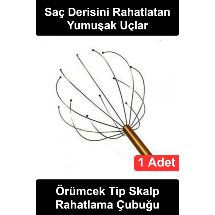#KafaMasaj Aleti Manuel Saç Derisi Rahatlatıcı Klasik Ahtapot Model Telli Baş Kaşıyıcı Yumuşak Uçlu Kişisel Bakım Terapi Ürünü Kadın Erkek İçin Pratik Hediyelik Relax Gevşetici Ev Spa Aksesuarı