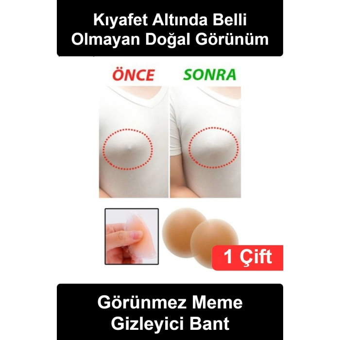 Göğüs Ucu Kapatıcı Silikon Ten Rengi Kendinden Yapışkanlı Nipple Pad 1 Çift Yıkanabilir Tekrar Kullanılabilir Dekolte Abiye Mayo Bikini Body Tişört Kapsız Sütyen Uyumlu Kadın İç Giyim Aparatı